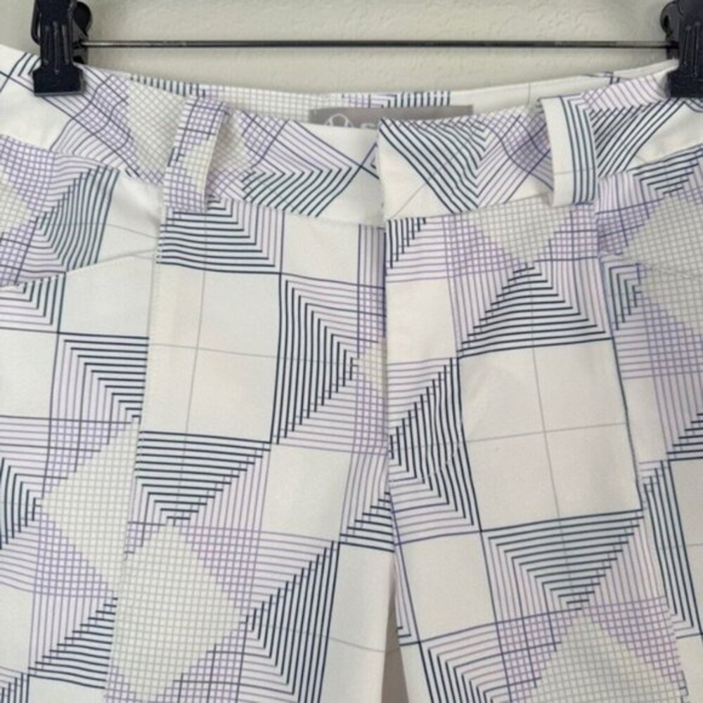 Sunice purple white golf bermuda athletic shorts 4 - Picture 3 of 9